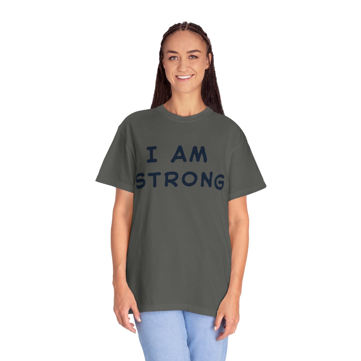 Empowering Unisex T-shirt - I AM STRONG, Motivational Tee, Gift for Him/Her, Casual Wear, Fitness Apparel, Positive Affirmation Shirt
