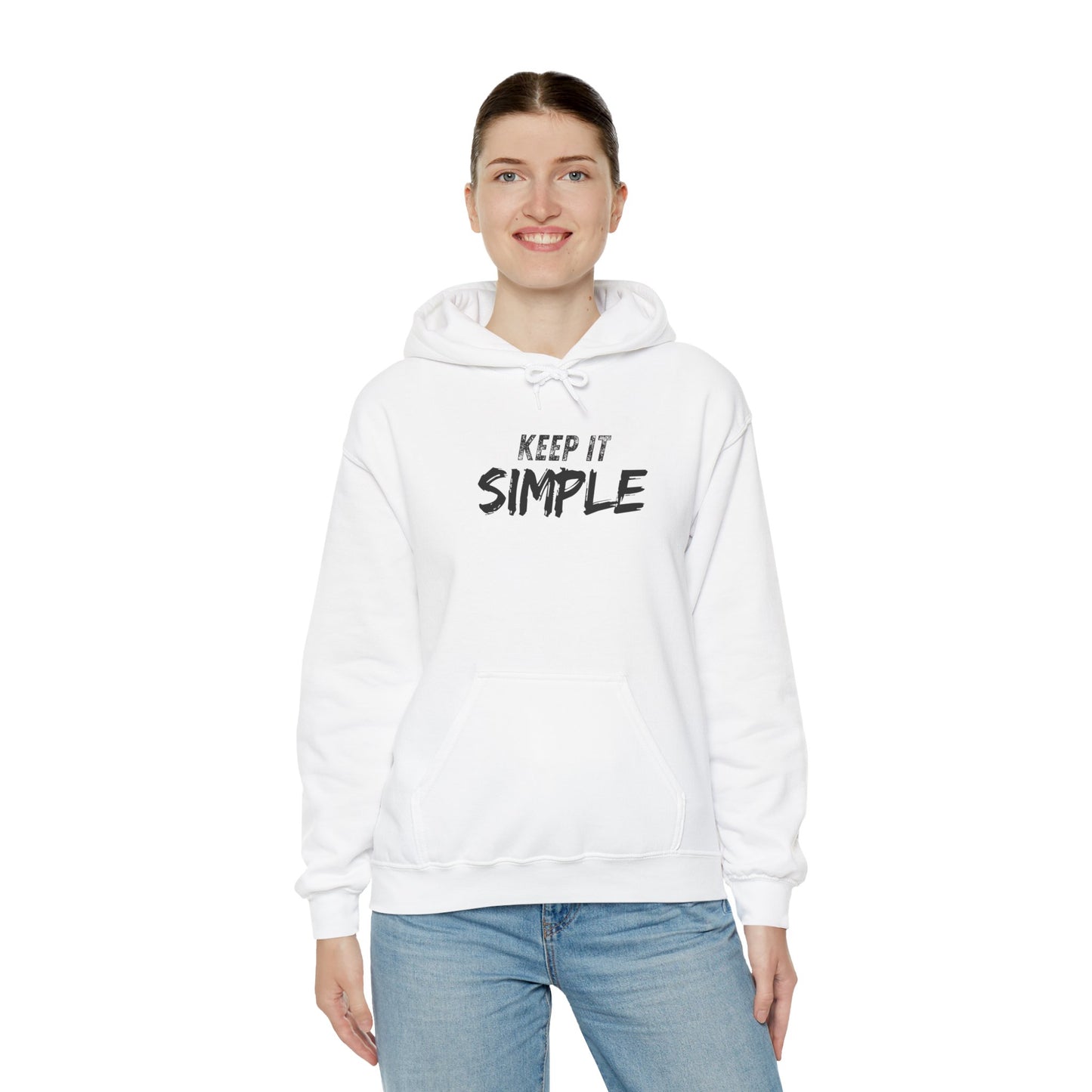 Minimalist Hoodie with 'Keep It Simple' Design, Casual Sweatshirt for Everyday Wear, Unisex Comfort, Gift for Friends & Family