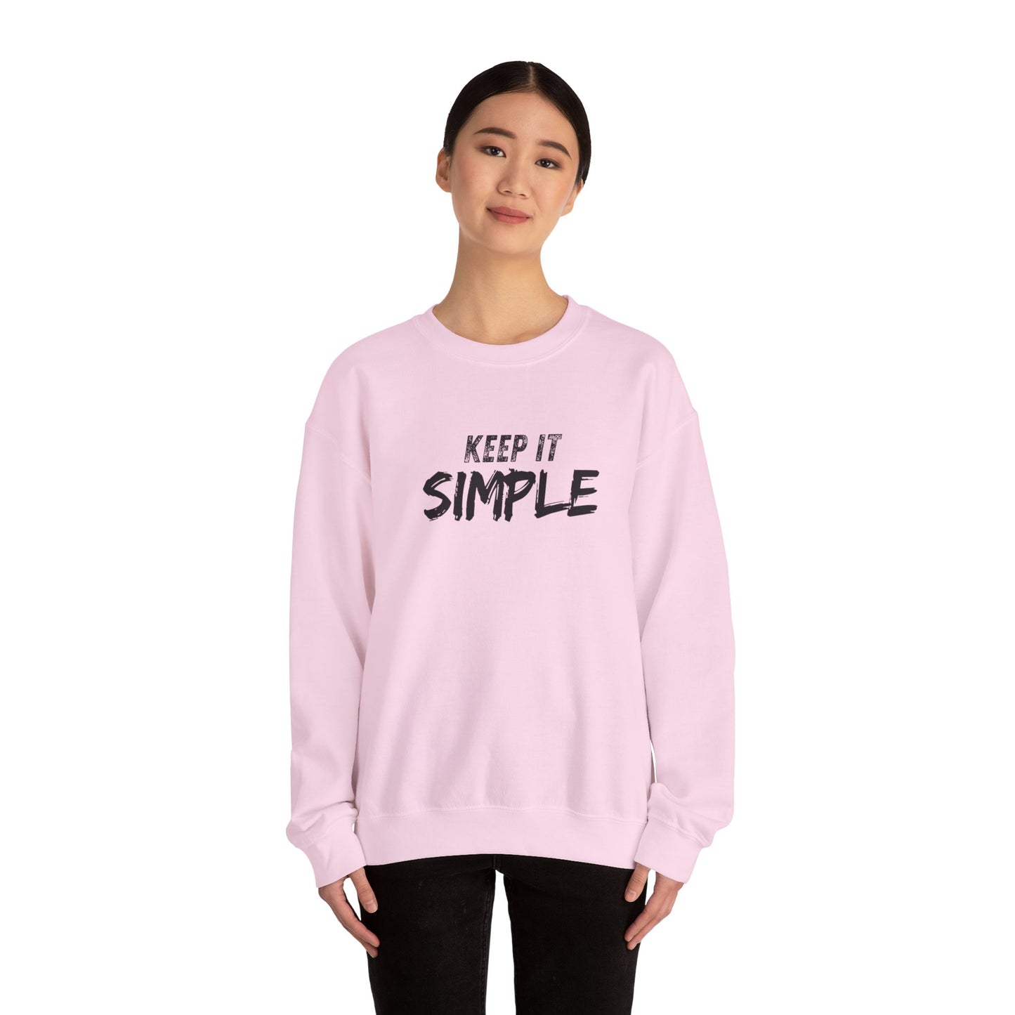 Unisex Crewneck Sweatshirt - Keep It Simple | Casual Wear, Gift for Friends, Cozy Layer, Everyday Comfort, Minimalist Style