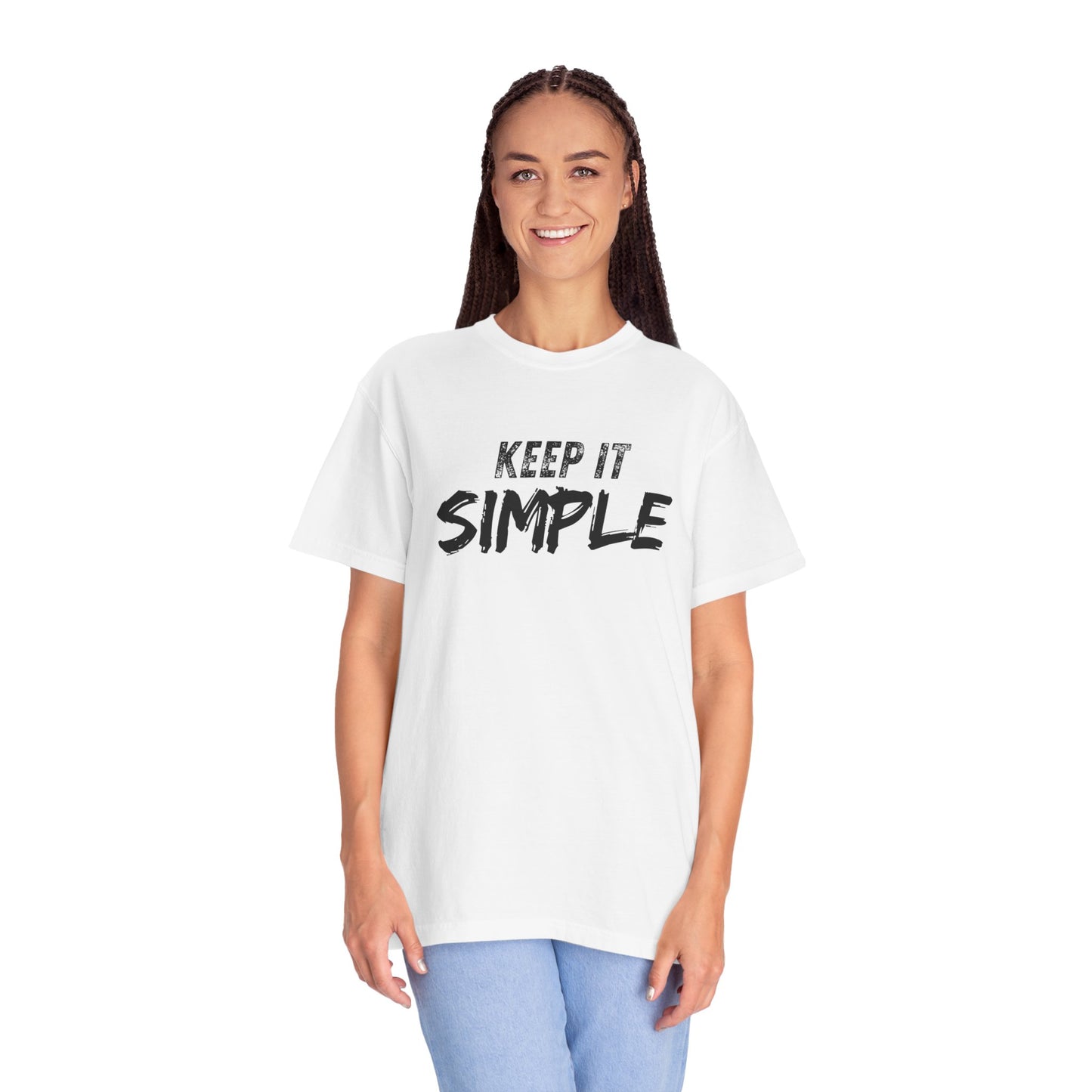 Unisex Garment-Dyed T-Shirt - Keep It Simple Tee, Casual Wear, Minimalist Fashion, Gift Idea, Everyday Comfort