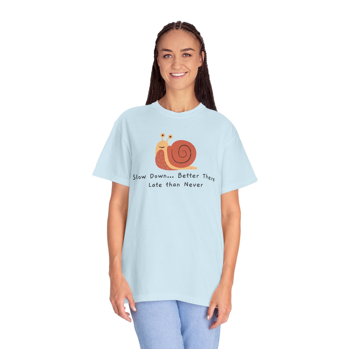 Snail Motivation T-Shirt, Relaxed Fit Tee, Unisex Graphic Shirt, Casual Wear, Gift for Nature Lovers, Birthday Present, Quote Tee