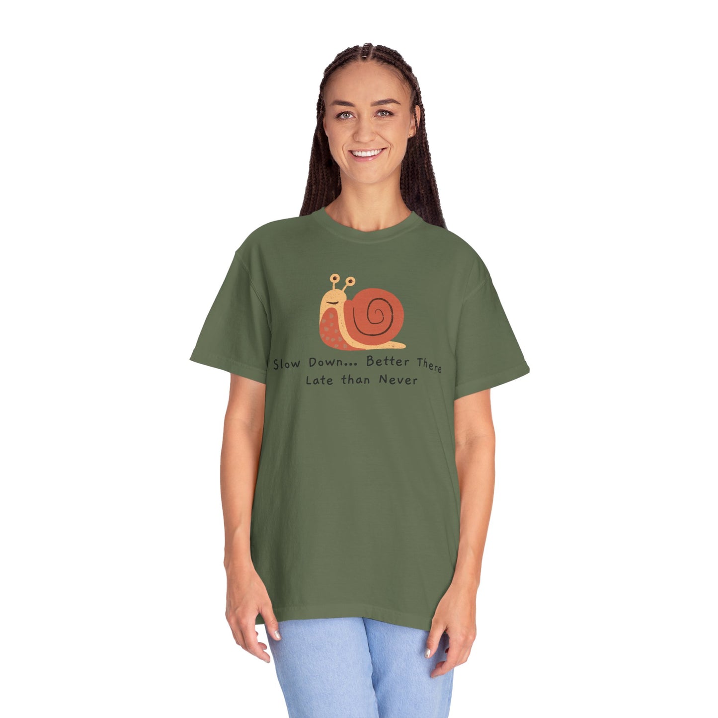 Snail Motivation T-Shirt, Relaxed Fit Tee, Unisex Graphic Shirt, Casual Wear, Gift for Nature Lovers, Birthday Present, Quote Tee
