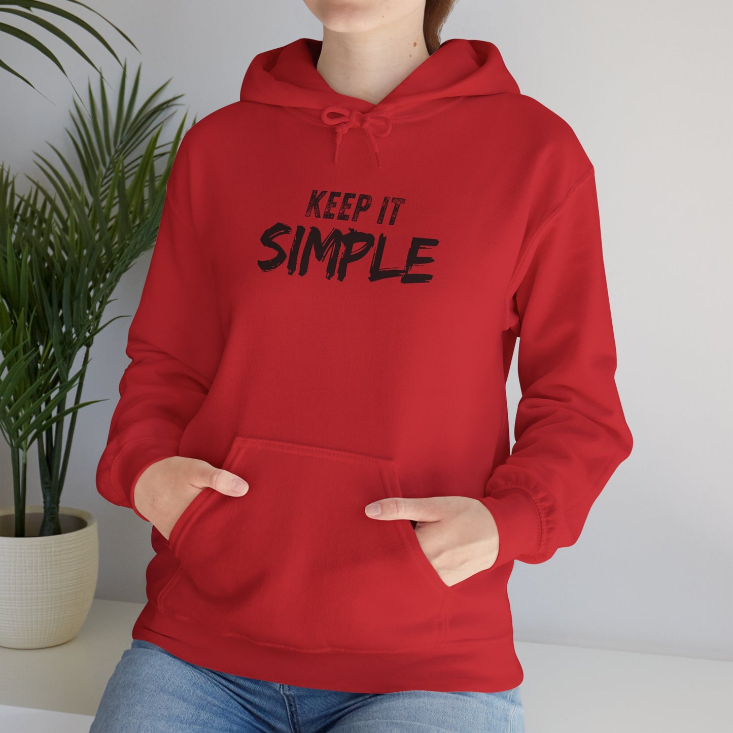 Minimalist Hoodie with 'Keep It Simple' Design, Casual Sweatshirt for Everyday Wear, Unisex Comfort, Gift for Friends & Family