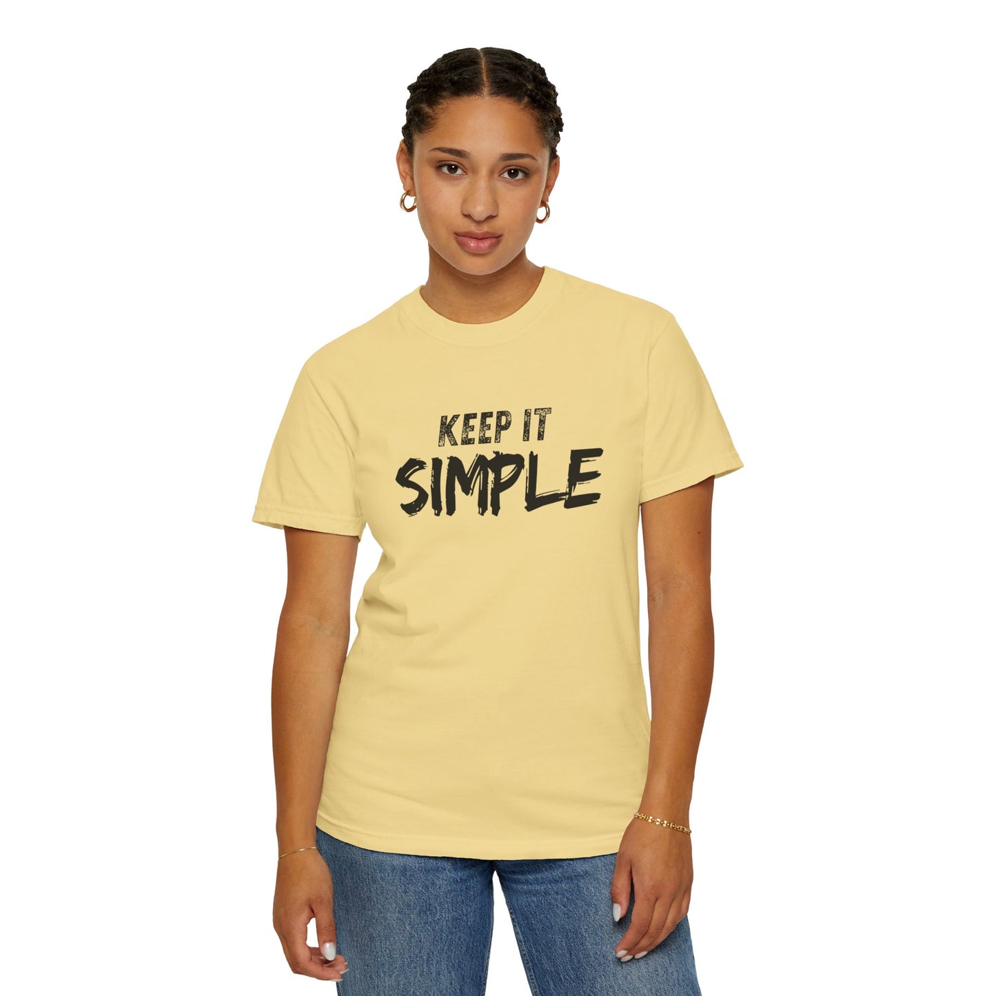 Unisex Garment-Dyed T-Shirt - Keep It Simple Tee, Casual Wear, Minimalist Fashion, Gift Idea, Everyday Comfort