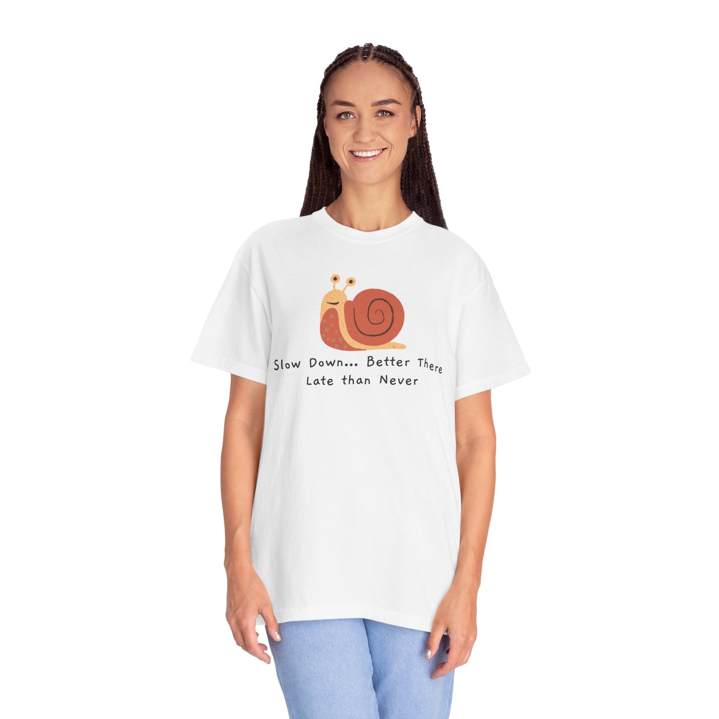 Snail Motivation T-Shirt, Relaxed Fit Tee, Unisex Graphic Shirt, Casual Wear, Gift for Nature Lovers, Birthday Present, Quote Tee