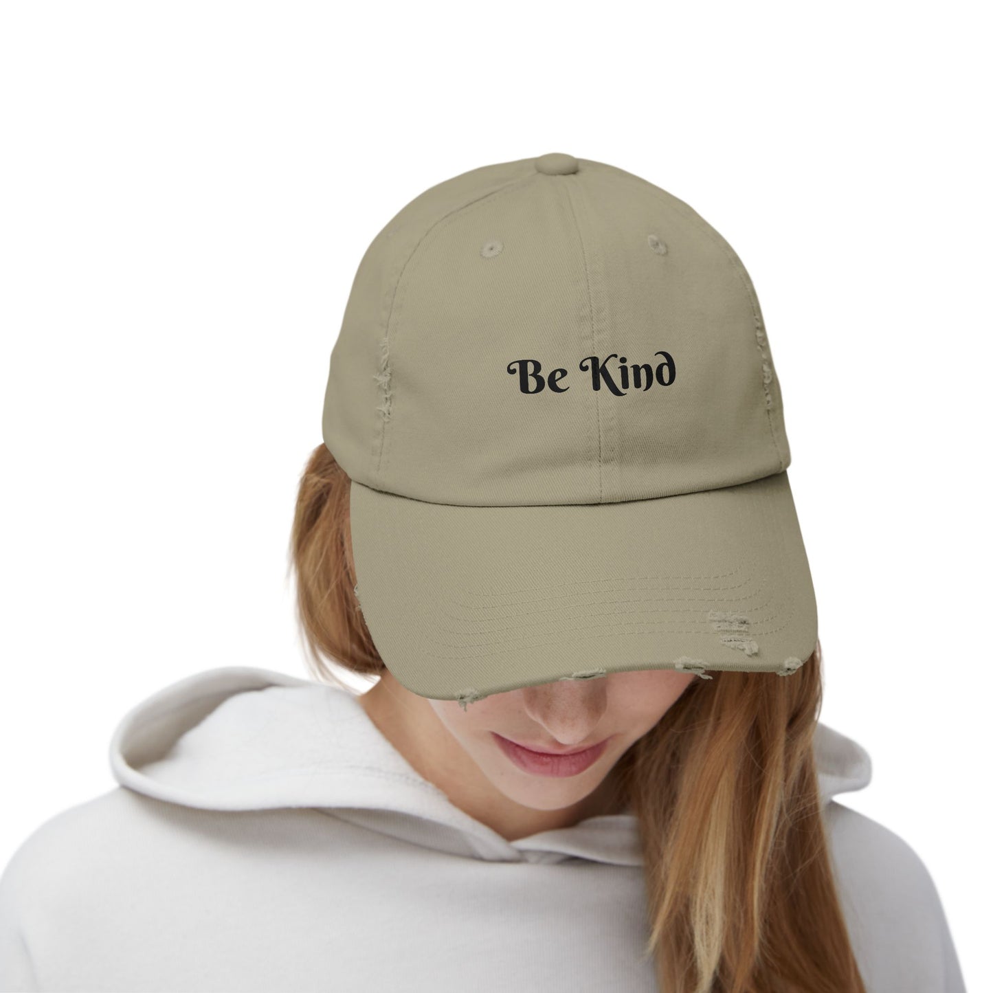 Be Kind Distressed Cap, Casual Hat for Kindness Advocates, Gift for Friends, Positive Vibes Cap, Summer Accessory, Everyday Wear