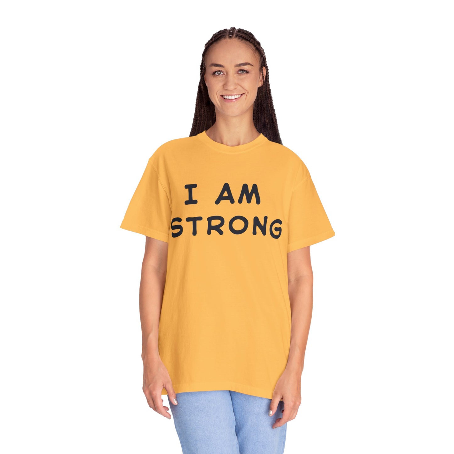 Empowering Unisex T-shirt - I AM STRONG, Motivational Tee, Gift for Him/Her, Casual Wear, Fitness Apparel, Positive Affirmation Shirt