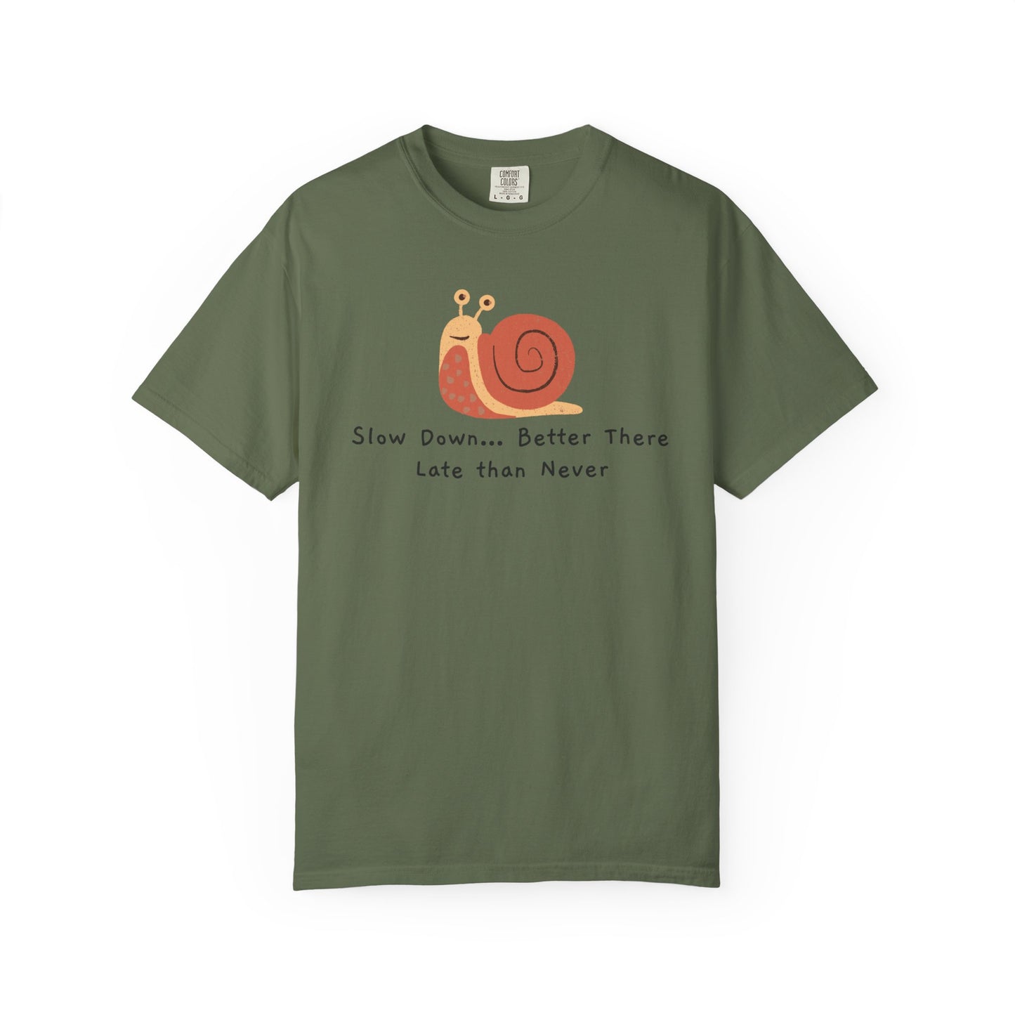 Snail Motivation T-Shirt, Relaxed Fit Tee, Unisex Graphic Shirt, Casual Wear, Gift for Nature Lovers, Birthday Present, Quote Tee