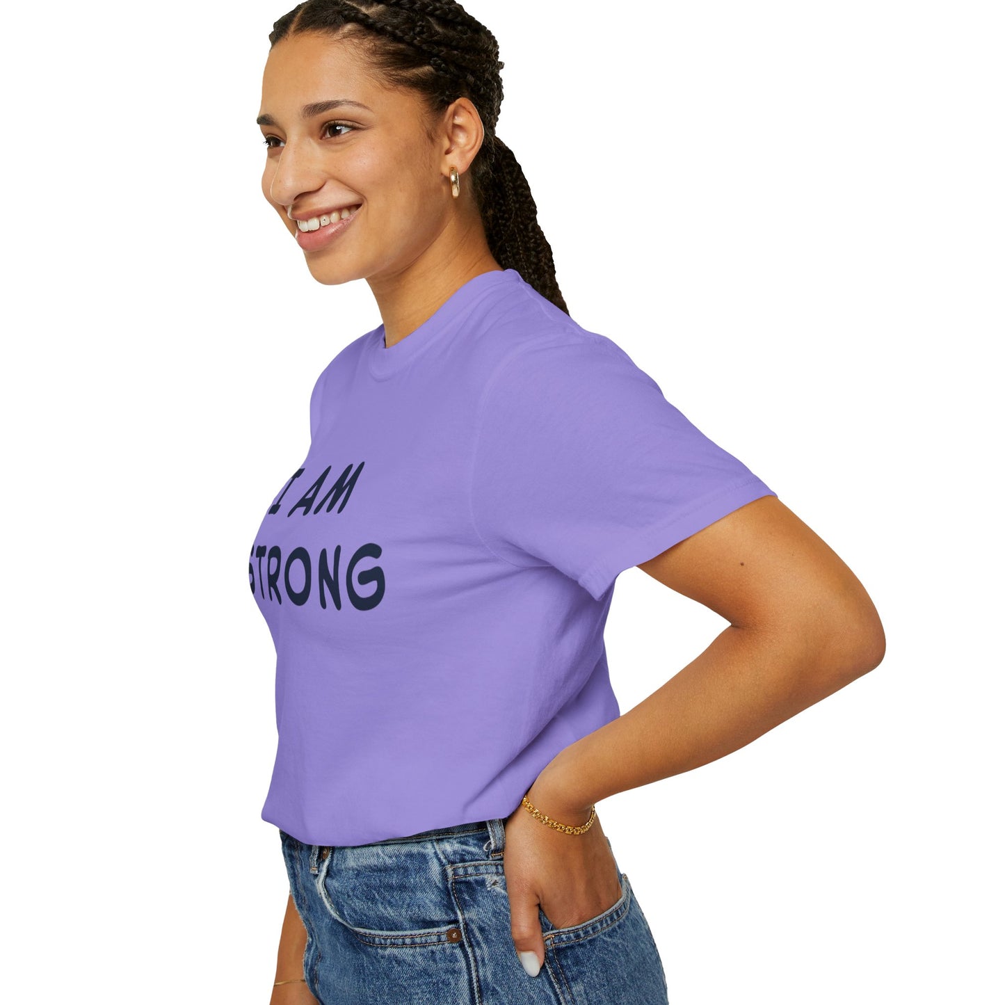 Empowering Unisex T-shirt - I AM STRONG, Motivational Tee, Gift for Him/Her, Casual Wear, Fitness Apparel, Positive Affirmation Shirt