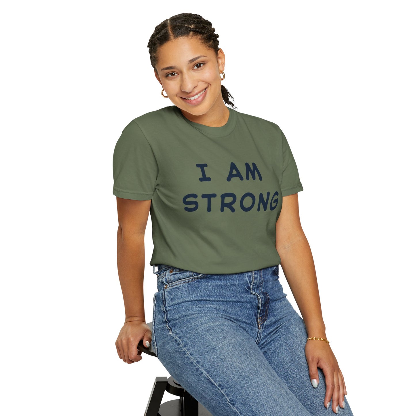 Empowering Unisex T-shirt - I AM STRONG, Motivational Tee, Gift for Him/Her, Casual Wear, Fitness Apparel, Positive Affirmation Shirt