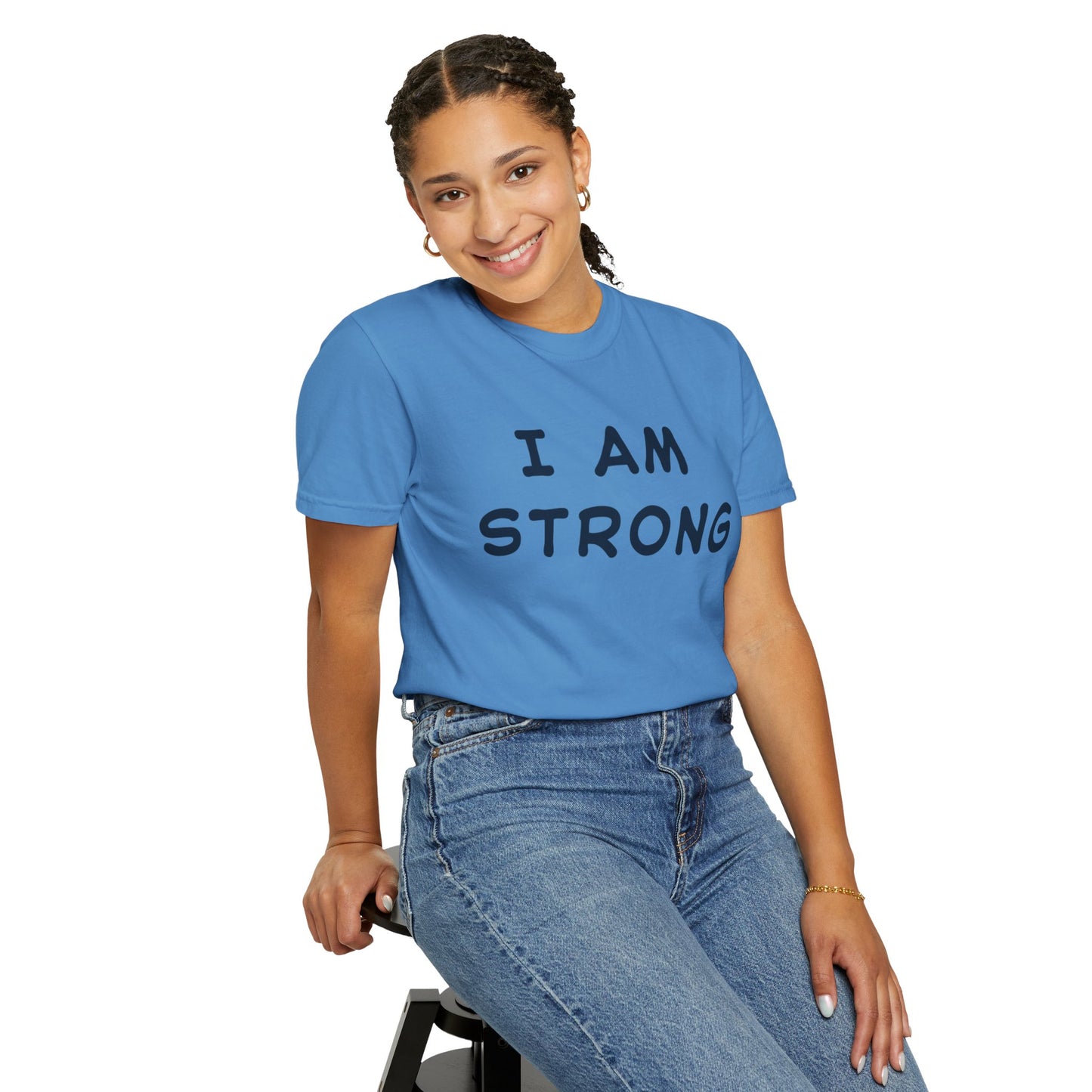 Empowering Unisex T-shirt - I AM STRONG, Motivational Tee, Gift for Him/Her, Casual Wear, Fitness Apparel, Positive Affirmation Shirt