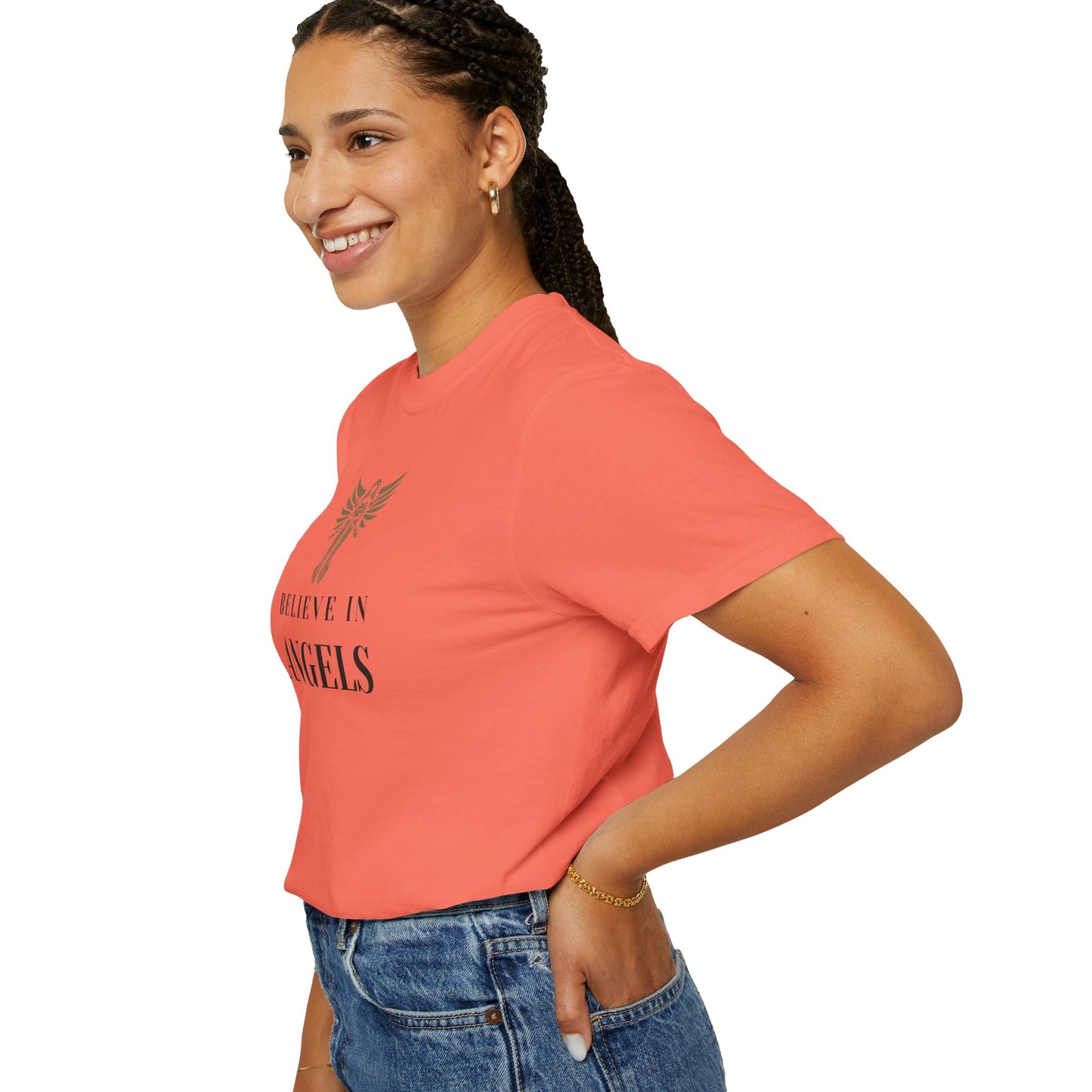 Believe in Angels Unisex T-Shirt for Spiritual Seekers, Casual Wear, Gift for Friends, Birthday Gift, Inspirational Apparel
