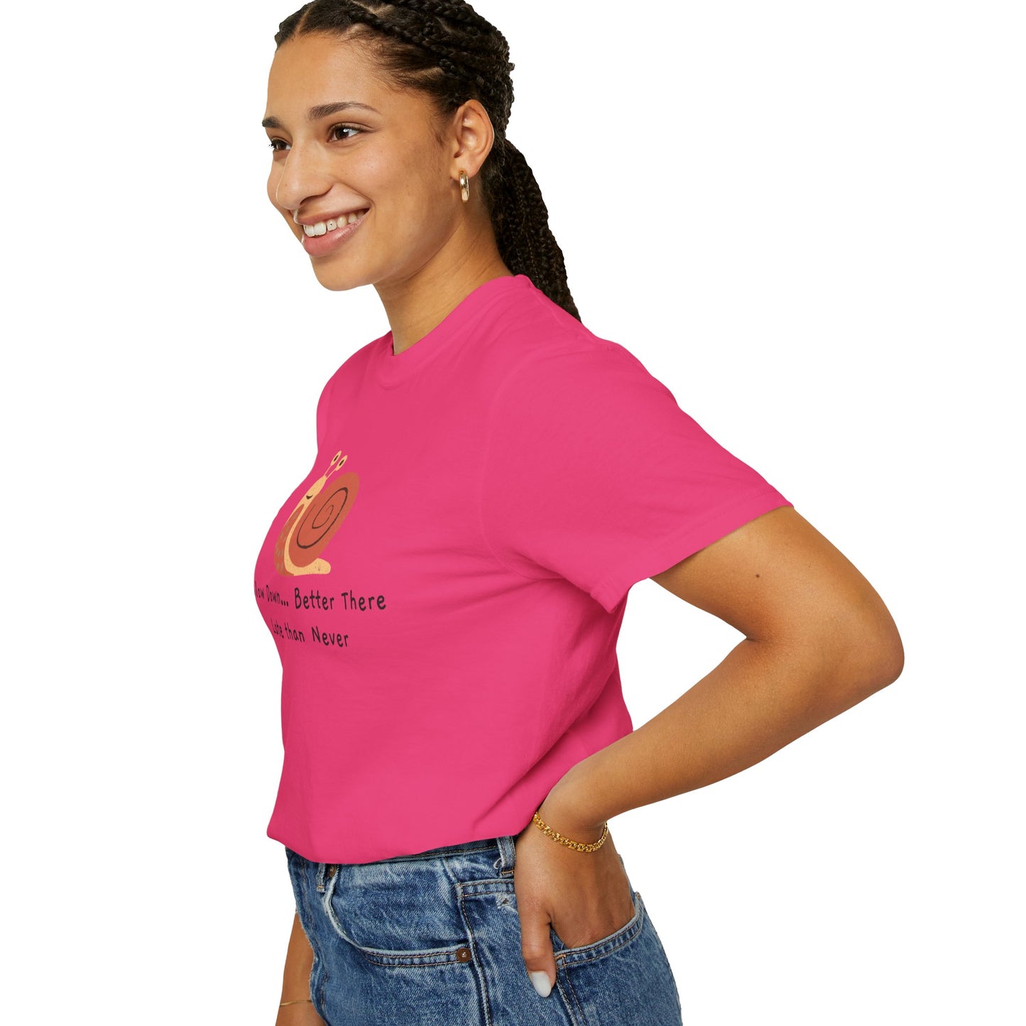 Snail Motivation T-Shirt, Relaxed Fit Tee, Unisex Graphic Shirt, Casual Wear, Gift for Nature Lovers, Birthday Present, Quote Tee