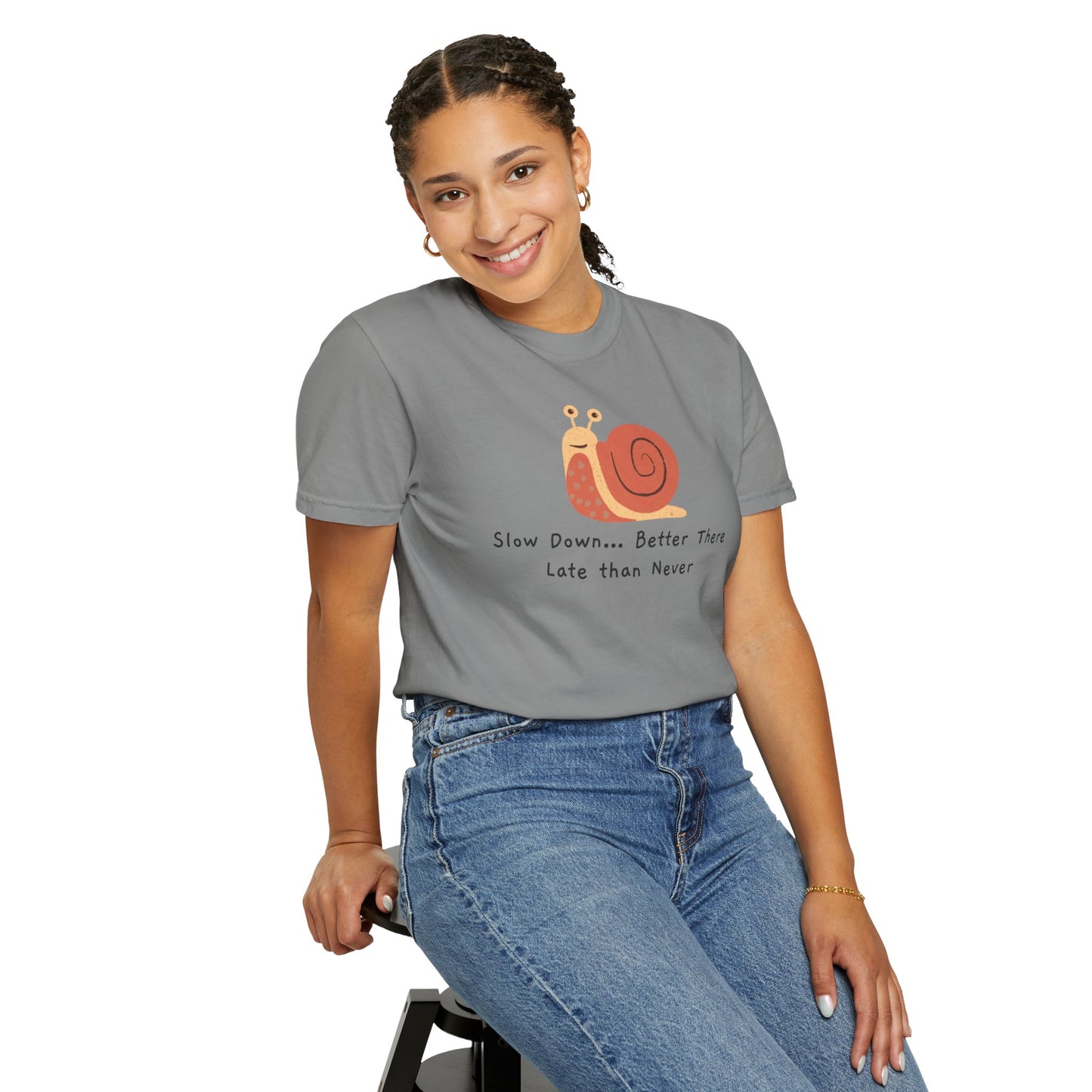 Snail Motivation T-Shirt, Relaxed Fit Tee, Unisex Graphic Shirt, Casual Wear, Gift for Nature Lovers, Birthday Present, Quote Tee